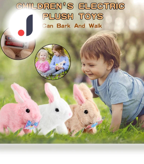 Smart Plush Bunny Toy — Interactive, Long nose