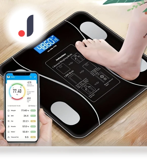 Smart Scale for Weight and Body Fat Measurement — Weight Management Tools, Lucky Black Cat