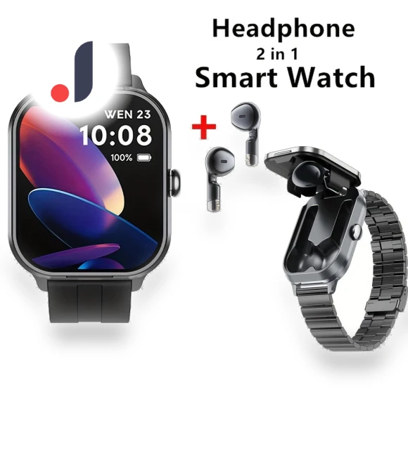 Smart Watch and Bluetooth Headphones Combo — Wearable Accessories, ZJM Mall