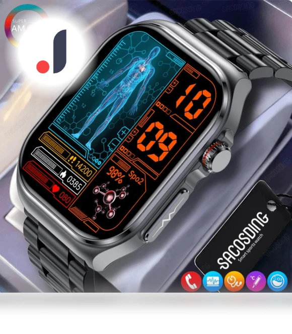 Smart Watch with ECG, Blood Pressure, and Blood Oxygen Monitoring — Smartwatches, SACOSDING
