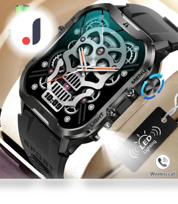 Smart Watch with LED Flashlight — Smartwatches, SACOSDING