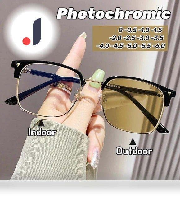 Vintage Square Smart Photochromic Glasses — Smart Glasses, Wipon