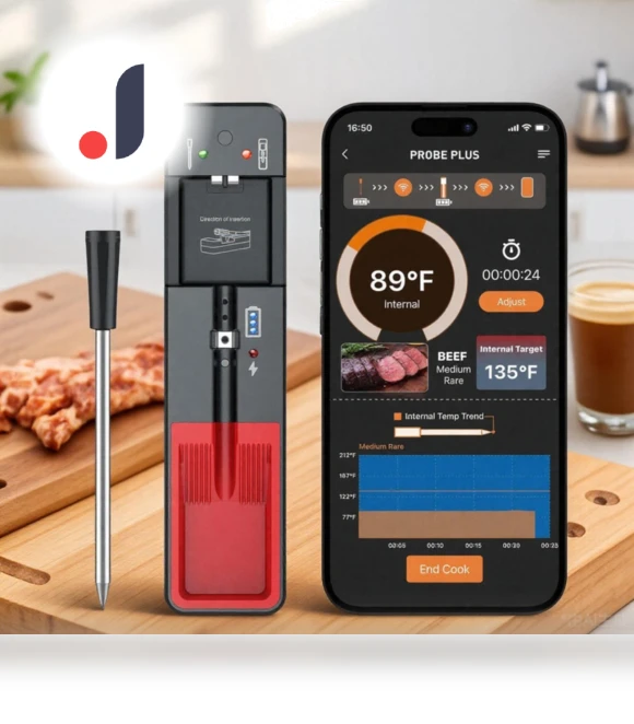 Wireless Meat Thermometer with Bluetooth — Grill Thermometers, Daily necessities-V