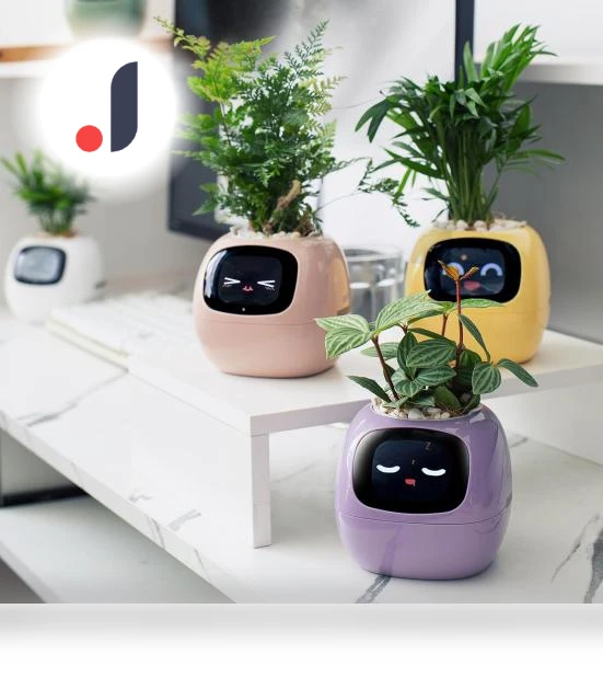 AI Smart Flower Pot with Expressions — Artificial Plants, yaohengshang