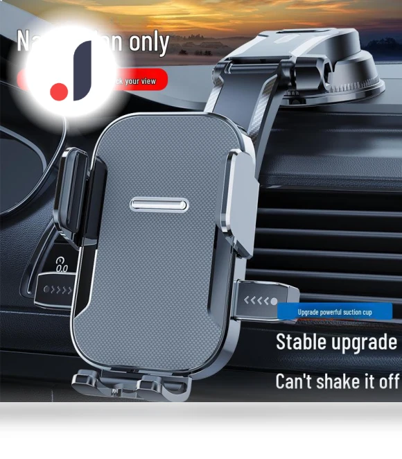 Automatic Lock Car Phone Holder with Vent Clip and Suction Cup — Dashboard Installation Kits, Smarter than future