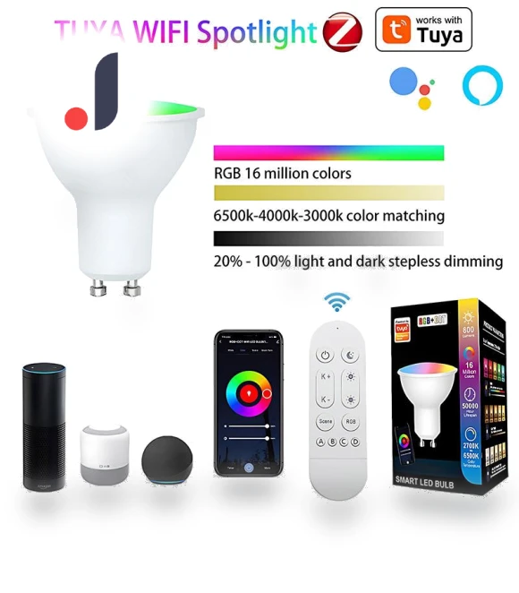 Dimmable Lamp Cup Smart Bulb — LED, Tuya