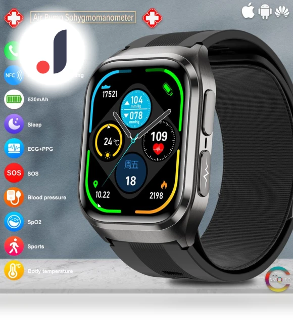 ECG+PPG Smart Watch with Blood Pressure Detection — Smartwatches, SACOSDING