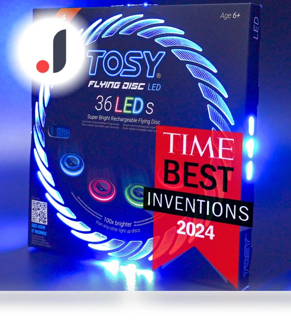 Flying Disc with RGB Lighting — Aerodynamic Discs, TOSY