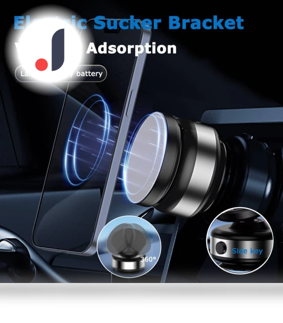 Magnetic Car Phone Holder with Vacuum Suction — Dashboard Installation Kits, Auto Accessories Home