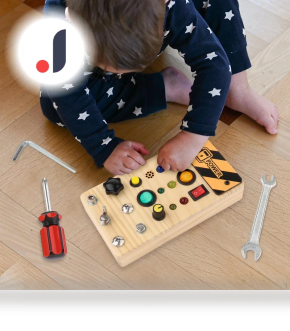 Montessori Wooden Busy Board — Infant & Early Childhood Playthings, Topmartbuy