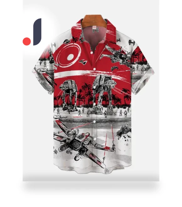 Psychedelic All-Terrain Armored Walking Robot 3D Print Hawaiian Shirt — , bobby4