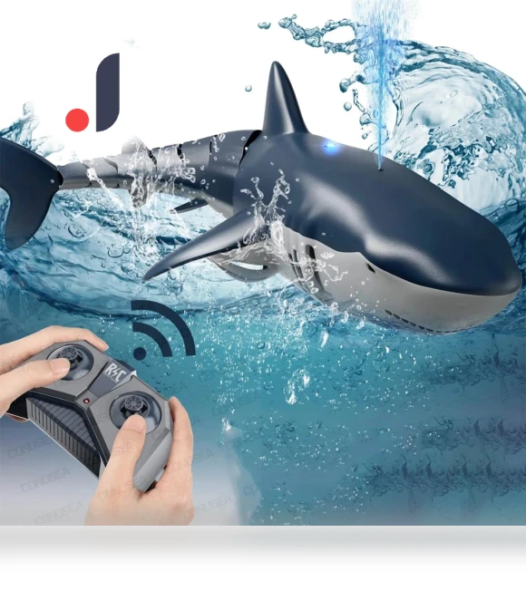 Remote Control Shark Spray Water Toy — Aquatic Vehicles, LYZRC