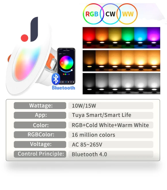 Smart LED Downlight — LED, Tuya