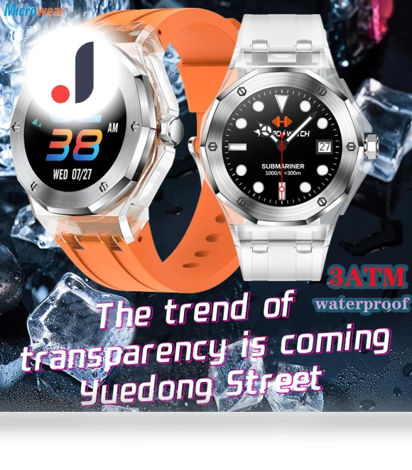 Smart Watch with Transparent Case — Wearable Accessories, Tiktop2