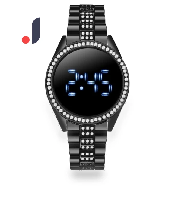 Unisex Fashion Watch with Rhinestones and LEDs — Timepieces, kuanhong