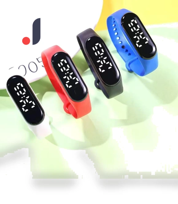 Waterproof White LED Touch Watch — Men's Timepieces, AI Supermarket