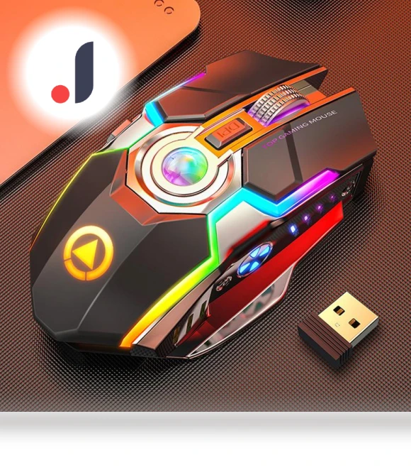 Wireless Gaming Mouse with LED Lighting — Mouse Pads, popmall
