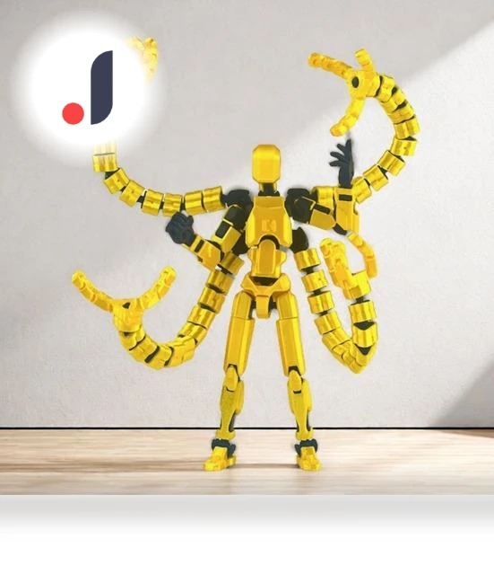 3D Printed Robot Figure with Accessories — Collectible Statues, Caracce