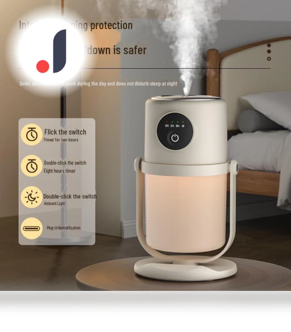 Compact Rotating USB Humidifier with Night Light — Air Moisturizers, Perfect choice for your home