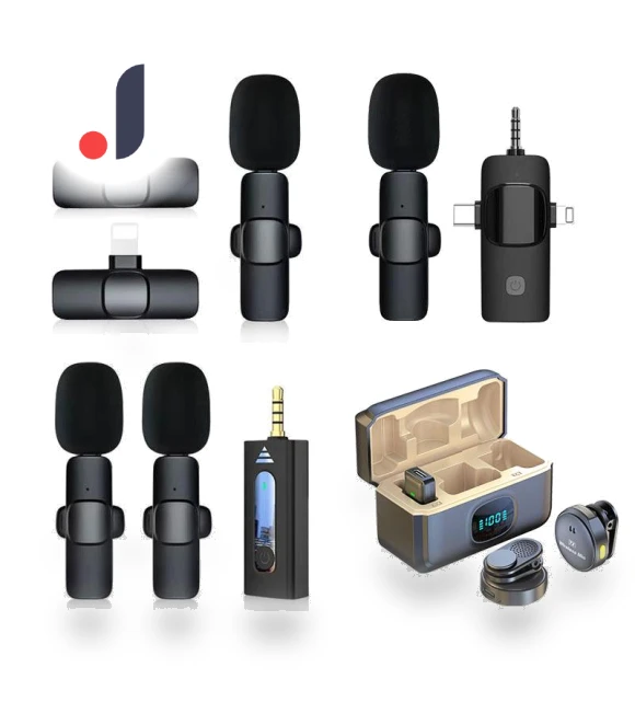 Dual Wireless Bluetooth Microphone with Mount for Mobile Live Streaming — Microphones, Smarter than future