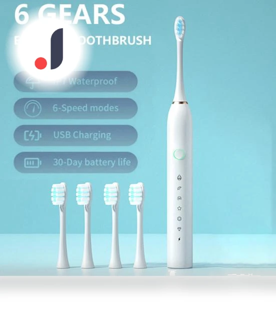 Electric Toothbrush with 4 Brush Heads — Electric Toothbrush Heads, nihaoya