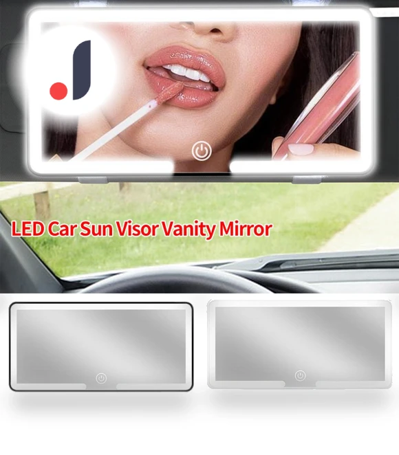 HD LED Touch Screen Car Makeup Mirror — Interior Mirrors, HOME-Auto-001