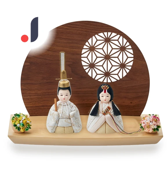 Mini Kimekomi Base with Stylish Brocade Doll Cherry Blossom — Collectible Dolls, PITAKITE
