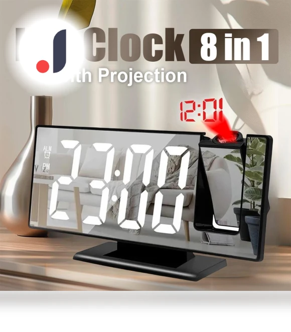 Multifunctional LED Projection Clock — Alarms & Clocks, JUDING