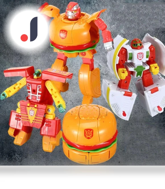 Robot Transformer in the Form of French Fries Hamburger — Pretend Play, Fengheyours