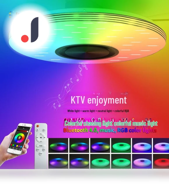Smart LED Bluetooth Ceiling Light with Color Speaker — Overhead Lighting, TrendVibeCN