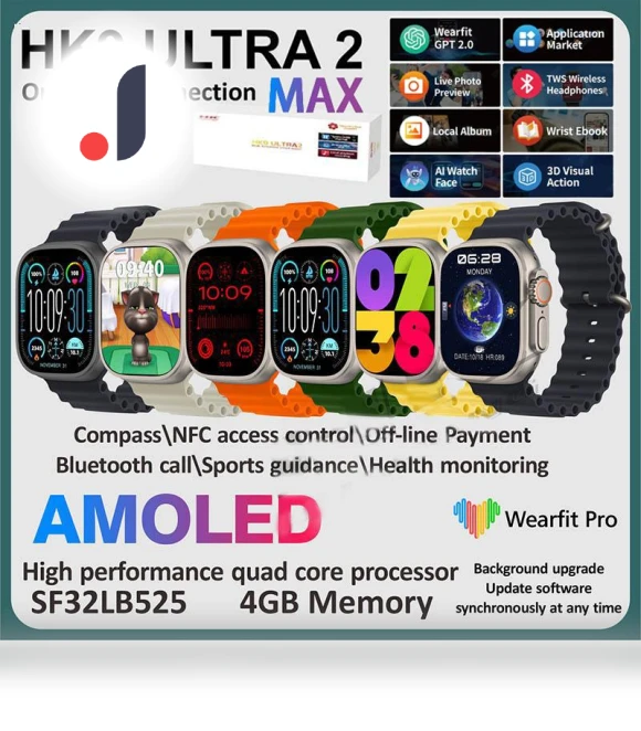 Smart Watch AMOLED Ultra2MAX with ChatGPT 2.0 — Wearable Accessories, Max Mall