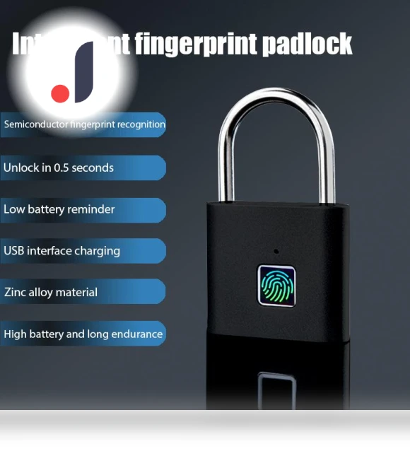 Waterproof Mini Fingerprint Door Lock — Padlocks & Hasps, HOME-Auto-001