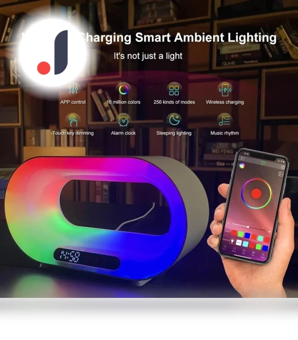 Smart LED Night Light with Wireless Charger and Alarm Clock — Alarms & Clocks, Refreshing Home