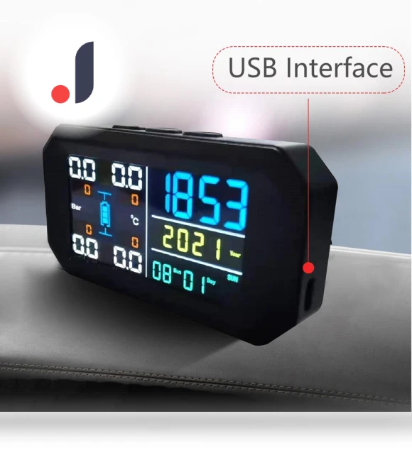 Universal Solar-Powered Car Tire Pressure Monitoring System — TPMS Sensor Replacements, TOMTOP JMS