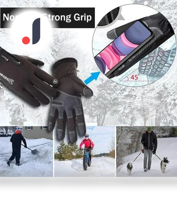 Winter Motorcycle Gloves with Touchscreen — Gloves, 888 Auto Parts Town