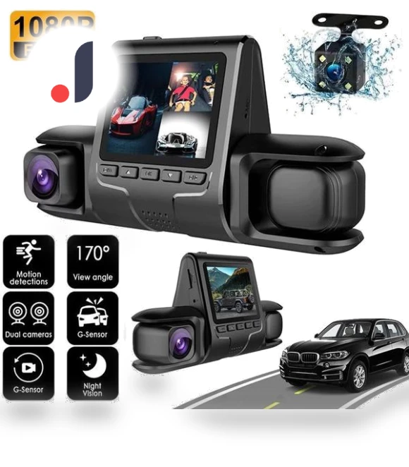 3-Lens Dash Cam Front and Inside 1080P — Dashboard Cameras, LIAESMART