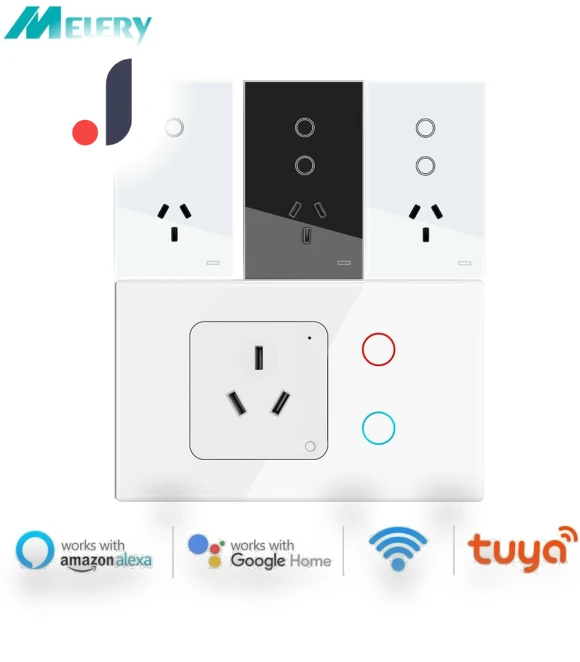 Austrian Wall Socket Vertical Horizontal Touch Light Switch — Smart Home Modules, Melery