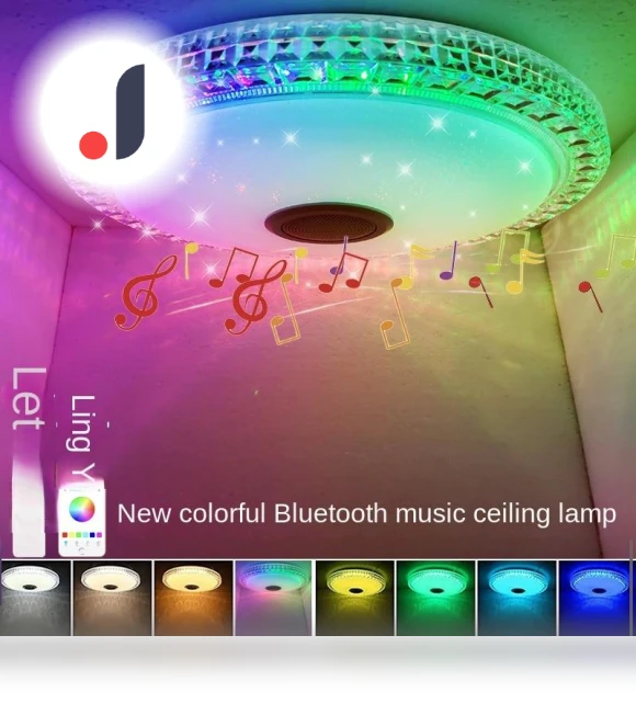 Colorful Bluetooth Speaker Ceiling Light — Overhead Lighting, ZHUOYUE168