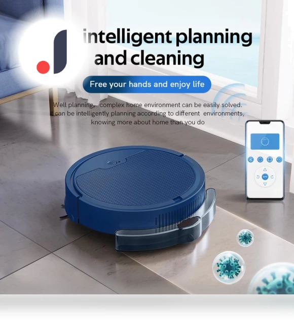 Intelligent Sweeping Robot with Water Tank App — Smart Cleaning Robots, Flower Dance