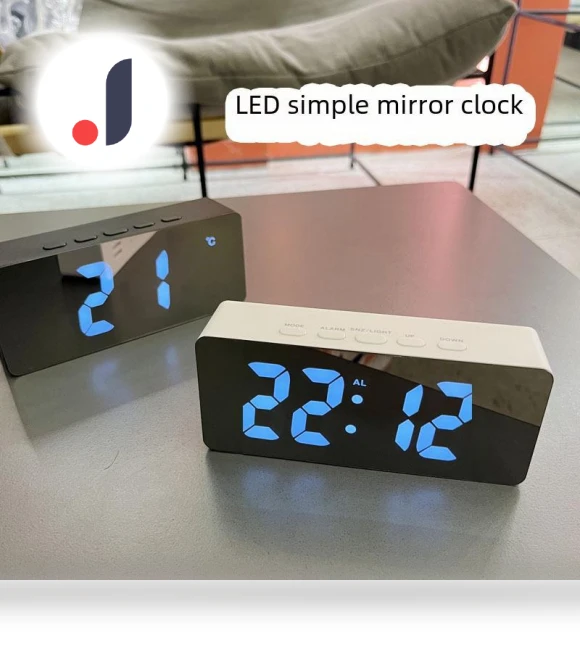 LED Mirror Alarm Clock — Clocks, AI Supermarket