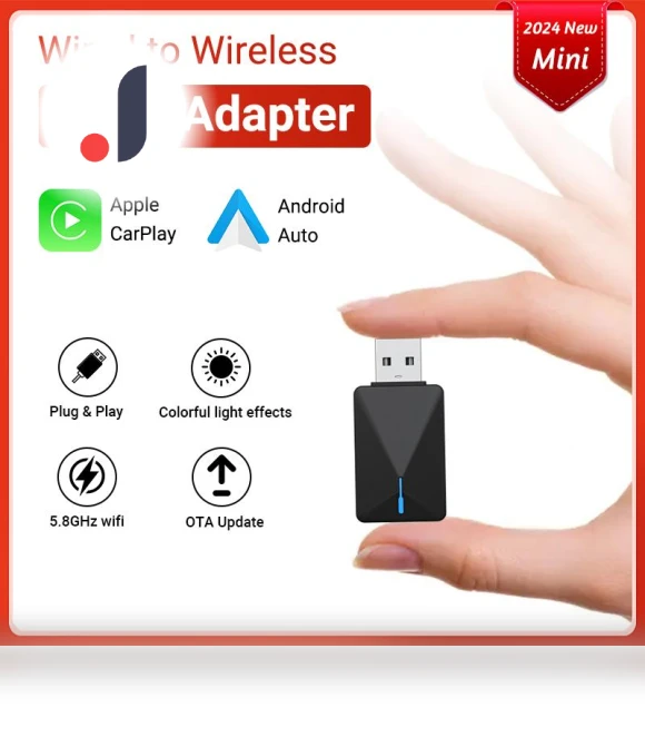 Mini Wired to Wireless 2 in 1 AI Box Carplay — Phone Accessories, Dream Garage