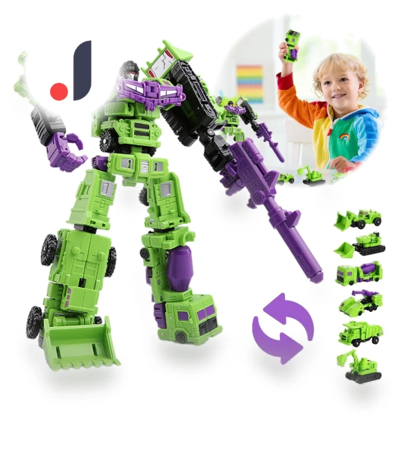 Six-in-One Engineering Machine Transformer Toy — Construction Kits, Blouse