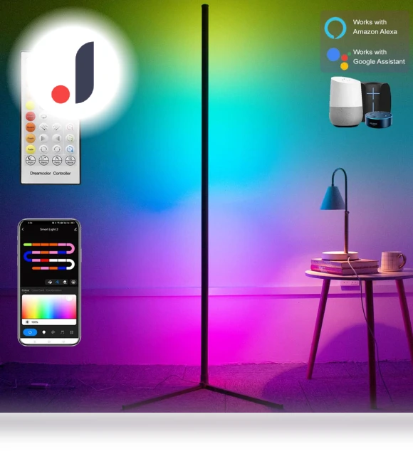 Smart Corner Floor Lamp — Standing Lights, Dream Garage