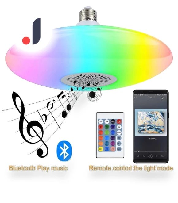 Smart LED Lamp with Bluetooth Speaker — Remote Controls, GYROBALL