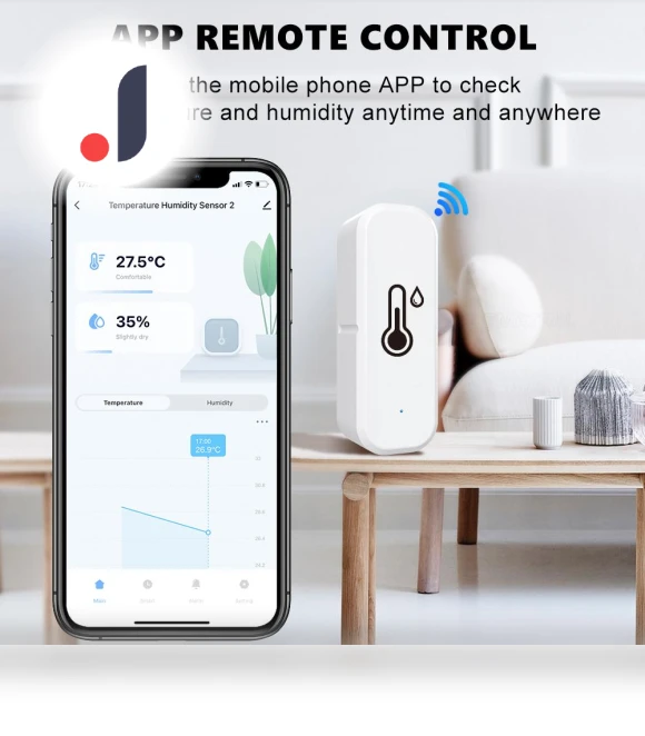 Smart Temperature and Humidity Sensor — Home Climate Control, HOME-Auto-001