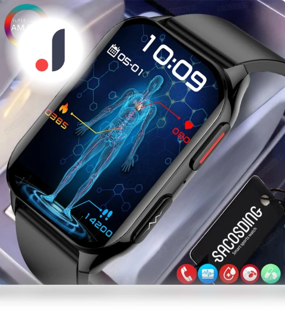 Smart Watch Bluetooth Call ECG Heart Rate Blood Pressure Sport Fitness — Smartwatches, SACOSDING