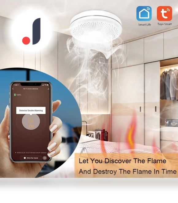 Smart WiFi Smoke and Carbon Monoxide Detector — Carbon Monoxide Detectors, HOME-Auto-001