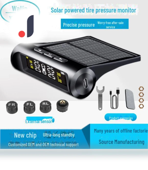 Solar Wireless Universal High-Precision Tire Pressure Monitor — TPMS Sensor Replacements, AI Supermarket