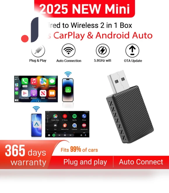 Wireless CarPlay Android Auto Adapter — Car Accessories & Gadgets, Dream Garage