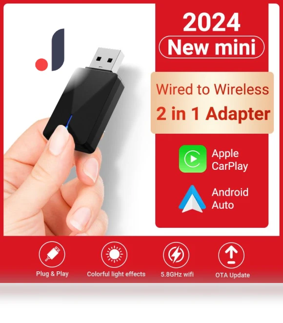 Wireless Mini Box 2-in-1 CarPlay Android Auto Adapter — Car Accessories & Gadgets, Dream Garage